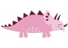 Sticker dino rose