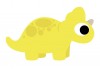 Sticker dinosaure bébé jaune