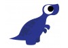 Sticker dinosaure bleu velosiraptor