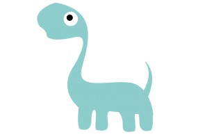 Sticker dinosaure bleu