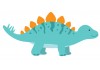 Sticker dinosaure bleu stegosaurus