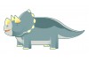 Sticker dinosaure corne