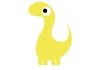 Sticker petit dinosaure jaune