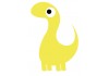 Sticker dinosaure jaune