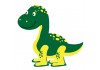 Sticker muraux dinosaure vert jaune