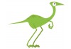Sticker dinosaure long vert