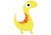 Sticker dinosaure orange jaune