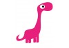 Sticker dinosaure rose