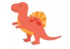 Sticker dinosaure rouge