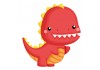 Sticker dinosaure rouge