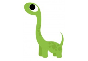 Sticker dinosaure vert