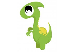 Sticker dinosaure vert