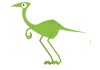 Sticker dinosaure vert