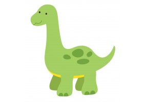 Sticker dinosaure vert