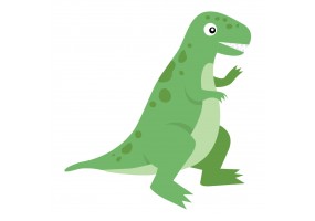 Sticker dinosaure vert