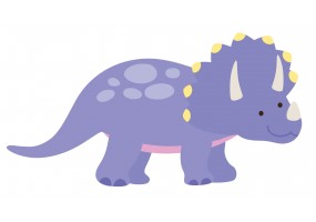 Sticker dinosaure violet