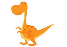 Sticker dinosaure orange