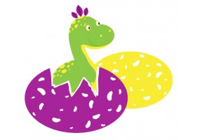 Sticker œuf dinosaure