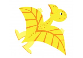 Sticker dinosaure jaune