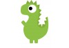 Sticker dinosaure vert