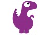 Sticker dinosaure violet