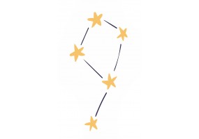 Sticker mural étoile constellation