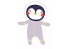 Sticker astronaute animal pingouin