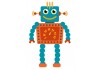 Sticker robot orange