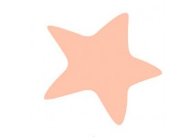 Sticker étoile rose pale
