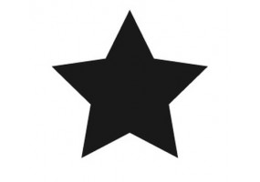 Sticker étoile noire