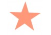 Sticker étoile orange pale