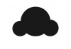 Sticker nuage noir