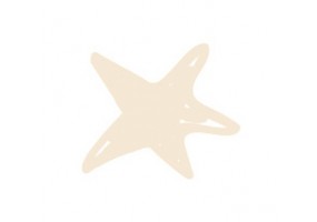 Sticker étoile beige