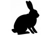 Sticker Lapin silhouette