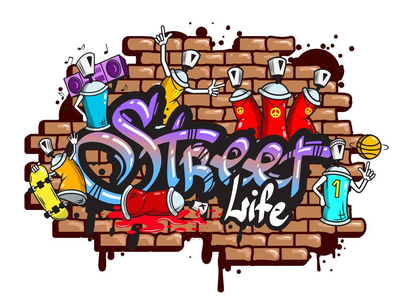 Autocollant Mural Graffiti Personnalisable - Vinyle - Prénom Jusqu'à 12 Lettres - Effet 3D Amovible - USA