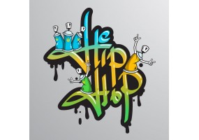 Sticker graffiti street art hip hop
