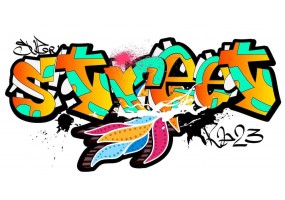 Sticker tag street art