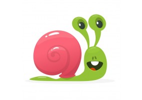 Sticker dessin escargots