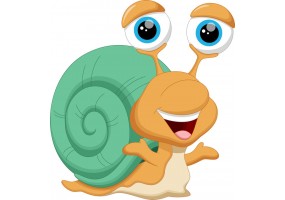 Sticker escargot vert