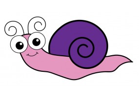 Sticker escargot violet