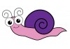 Sticker escargot violet