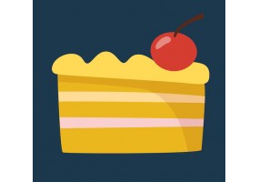 Sticker gâteau cerise
