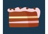 Sticker part de gâteau chocolat