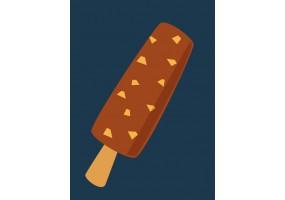 Sticker glace chocolat batonnet