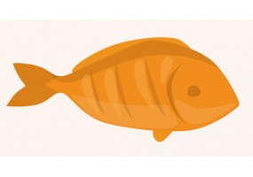 Sticker poisson orange