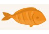 Sticker poisson orange