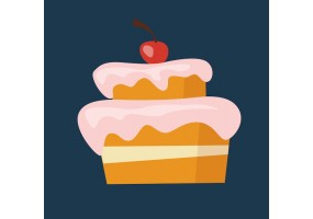 Sticker gâteau avec creme