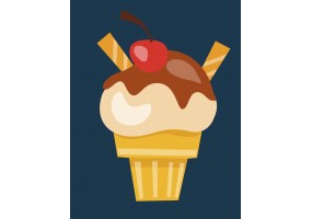 Sticker glace chocolat