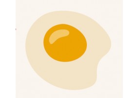 Sticker œuf au plat