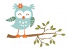 Sticker hibou branche